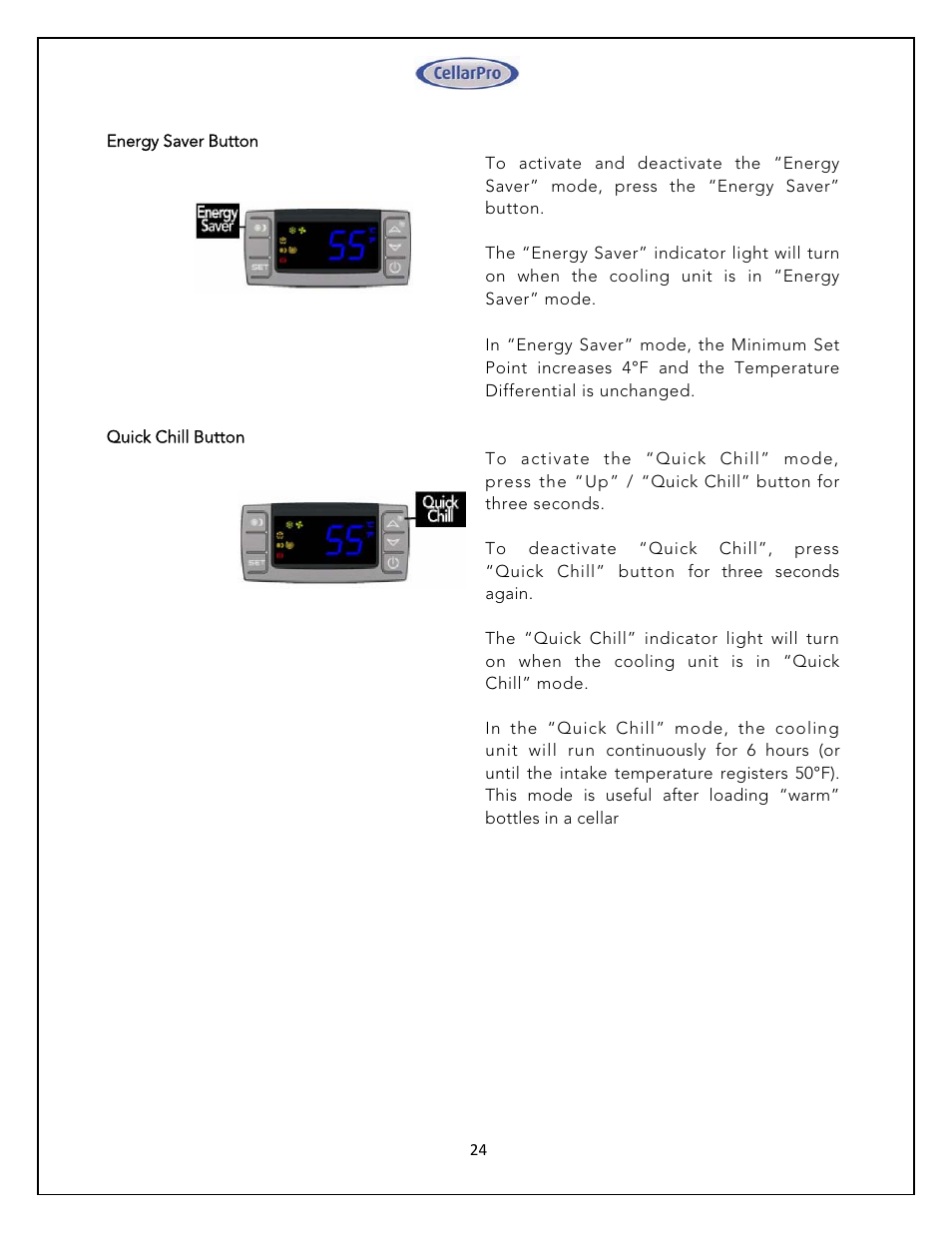 CellarPro 4200VSX WINE COOLING UNIT (EXTERIOR), 1080 User Manual | Page 24 / 32