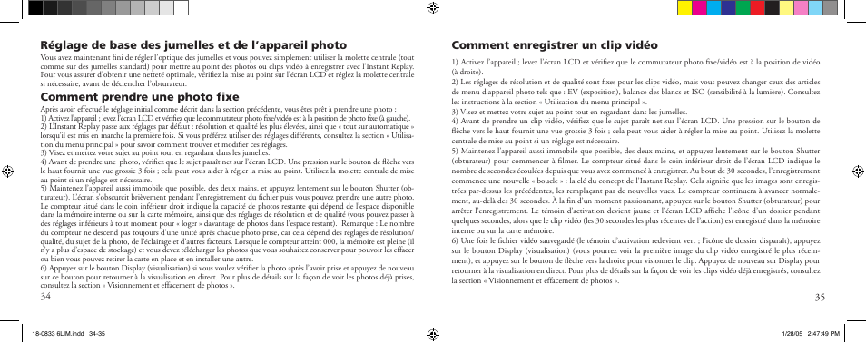 Comment prendre une photo ﬁxe | Bushnell 18-0833 User Manual | Page 18 / 73