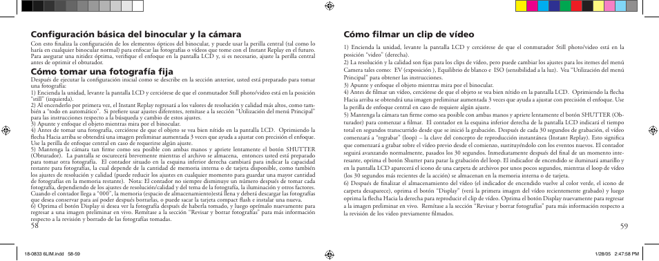 Cómo tomar una fotografía ﬁja | Bushnell 18-0833 User Manual | Page 30 / 73