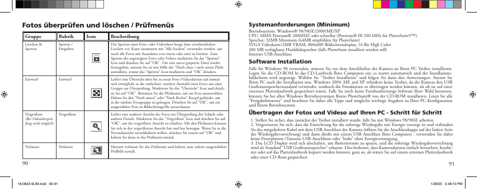 Fotos überprüfen und löschen / prüfmenüs | Bushnell 18-0833 User Manual | Page 46 / 73