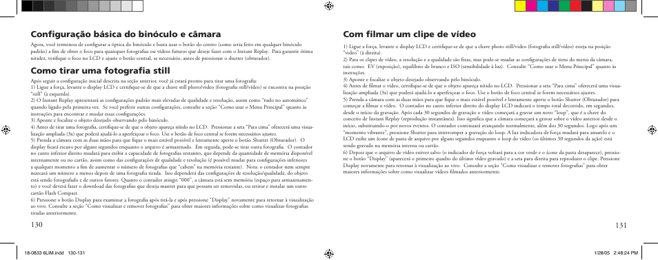 Como tirar uma fotograﬁa still | Bushnell 18-0833 User Manual | Page 66 / 73