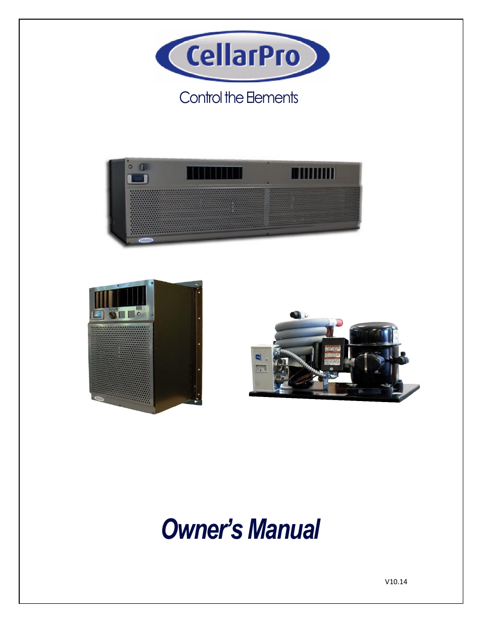 CellarPro 4000SWC SPLIT SYSTEM WATER COOLED, 7649 User Manual | 44 pages