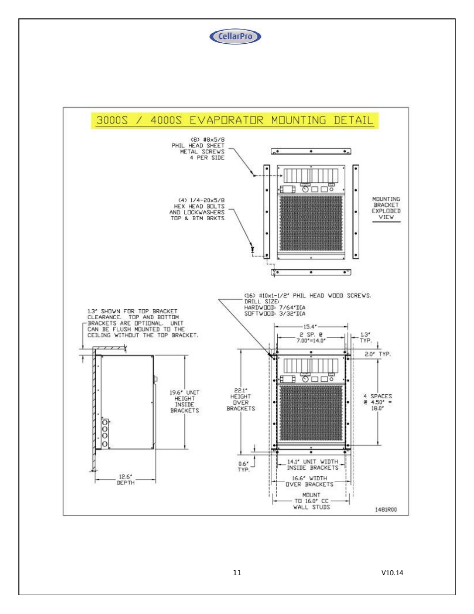 CellarPro MINI-SPLIT 3000S REFRIGERATION SYSTEM, 1713 User Manual | Page 11 / 45