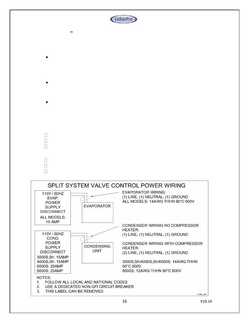 CellarPro MINI-SPLIT 3000S REFRIGERATION SYSTEM, 1713 User Manual | Page 16 / 45