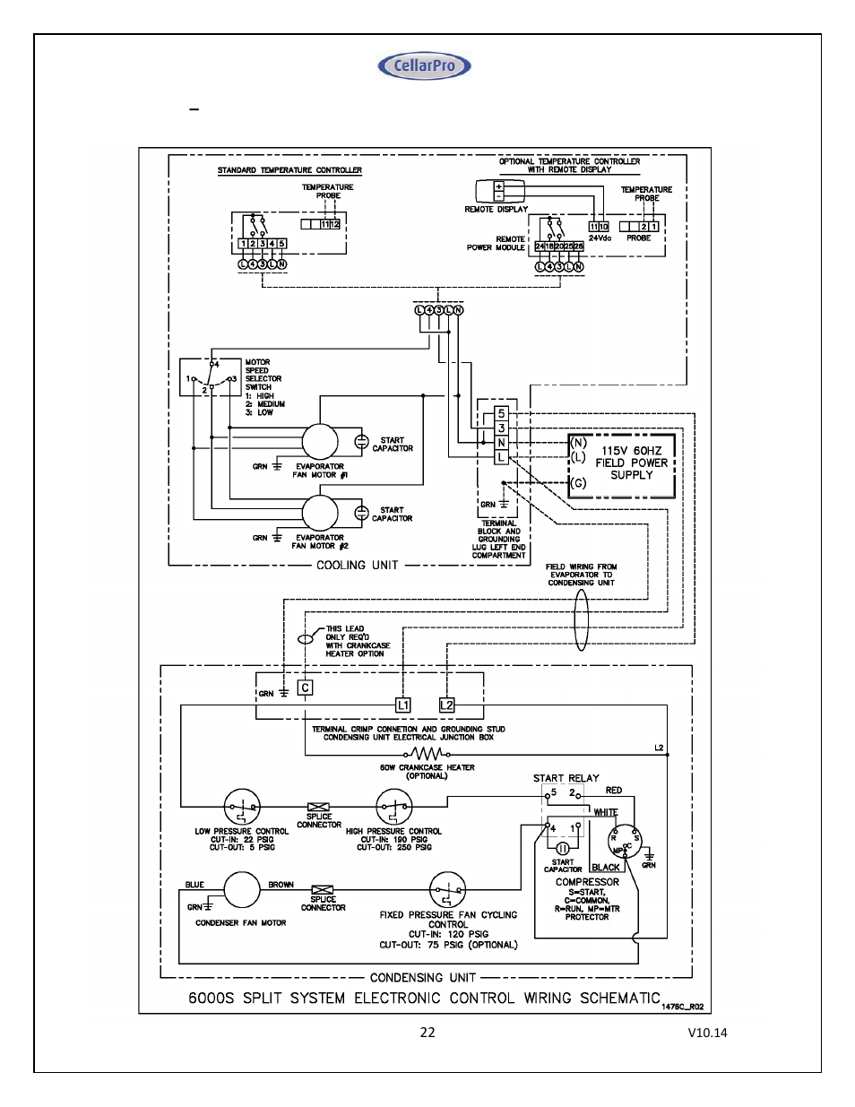CellarPro MINI-SPLIT 3000S REFRIGERATION SYSTEM, 1713 User Manual | Page 22 / 45