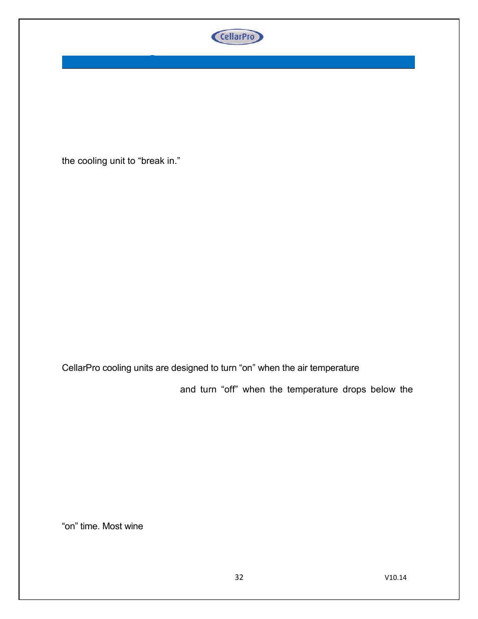 CellarPro MINI-SPLIT 3000S REFRIGERATION SYSTEM, 1713 User Manual | Page 32 / 45