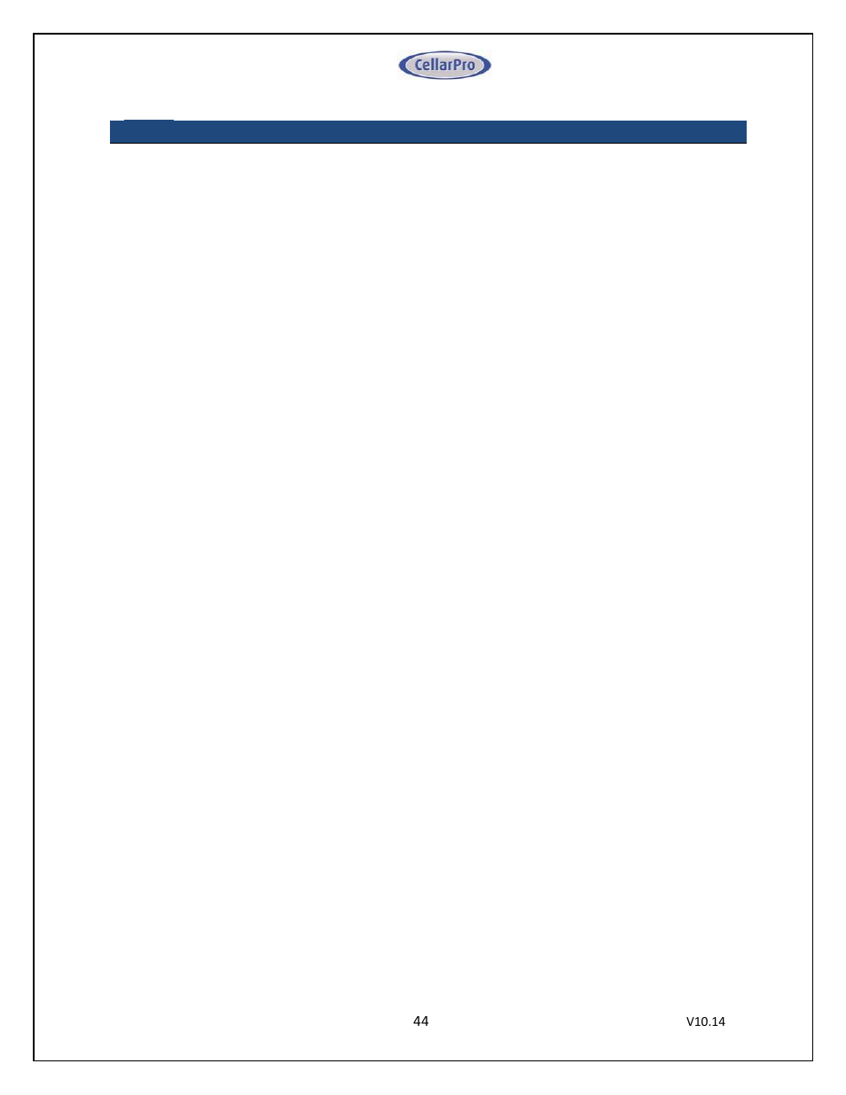 CellarPro MINI-SPLIT 3000S REFRIGERATION SYSTEM, 1713 User Manual | Page 44 / 45