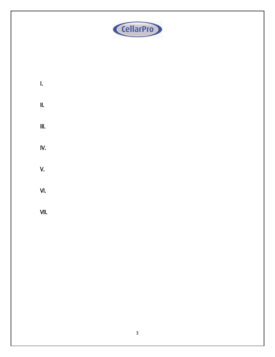 CellarPro 4000SH HORIZONTAL SPLIT SYSTEM 220V 50/60HZ, 16270 User Manual | Page 3 / 39