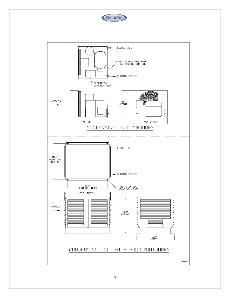CellarPro 4000SH HORIZONTAL SPLIT SYSTEM 220V 50/60HZ, 16270 User Manual | Page 7 / 39