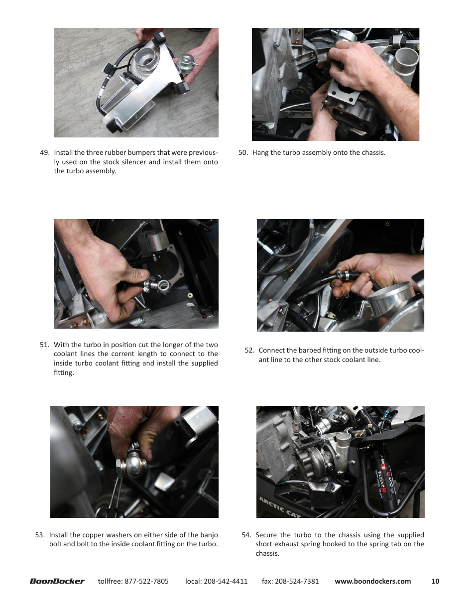 BoonDocker ARCTIC CAT: 2012-14 ProClimb M8 Intercooled User Manual | Page 10 / 17