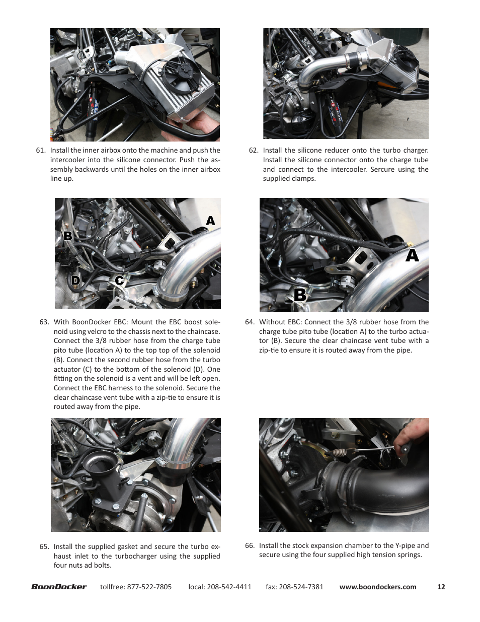 BoonDocker ARCTIC CAT: 2012-14 ProClimb M8 Intercooled User Manual | Page 12 / 17