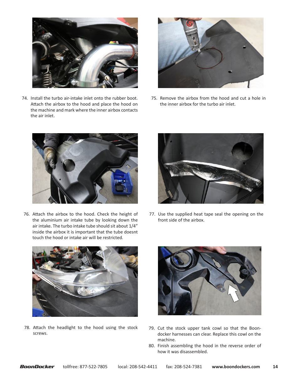 BoonDocker ARCTIC CAT: 2012-14 ProClimb M8 Intercooled User Manual | Page 14 / 17
