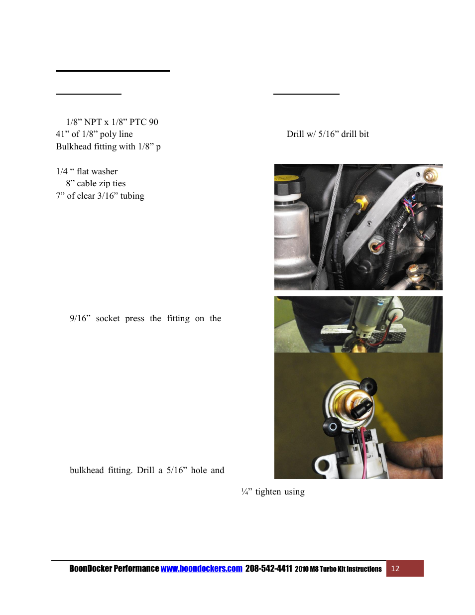 Step:8 fuel system | BoonDocker ARCTIC CAT: 2010-11 M8 Pump Gas User Manual | Page 12 / 18