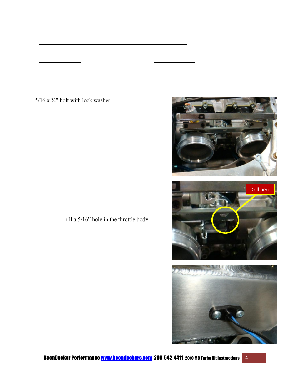 Step 2: mounting the airbox and ecu | BoonDocker ARCTIC CAT: 2010-11 M8 Pump Gas User Manual | Page 4 / 18