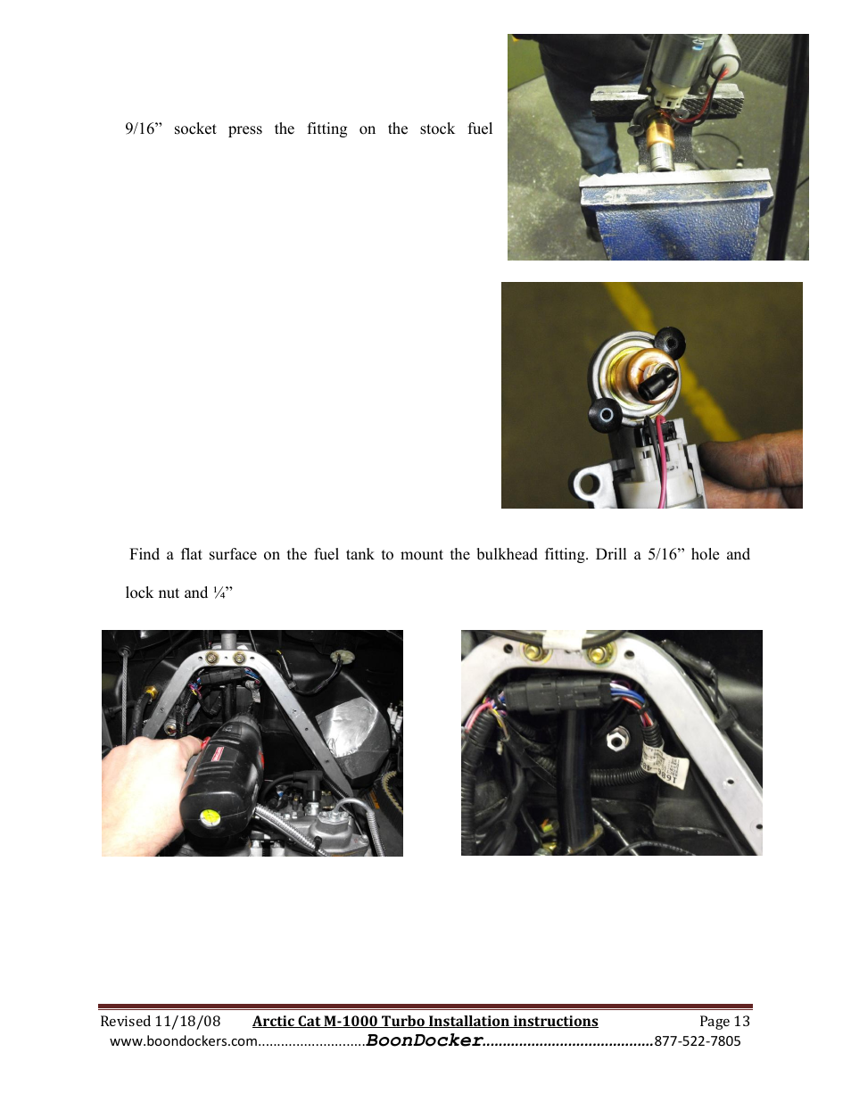 BoonDocker ARCTIC CAT: M1000 Race Gas User Manual | Page 13 / 25