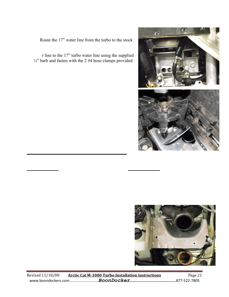 Step 13: exhaust pipe final install | BoonDocker ARCTIC CAT: M1000 Race Gas User Manual | Page 21 / 25