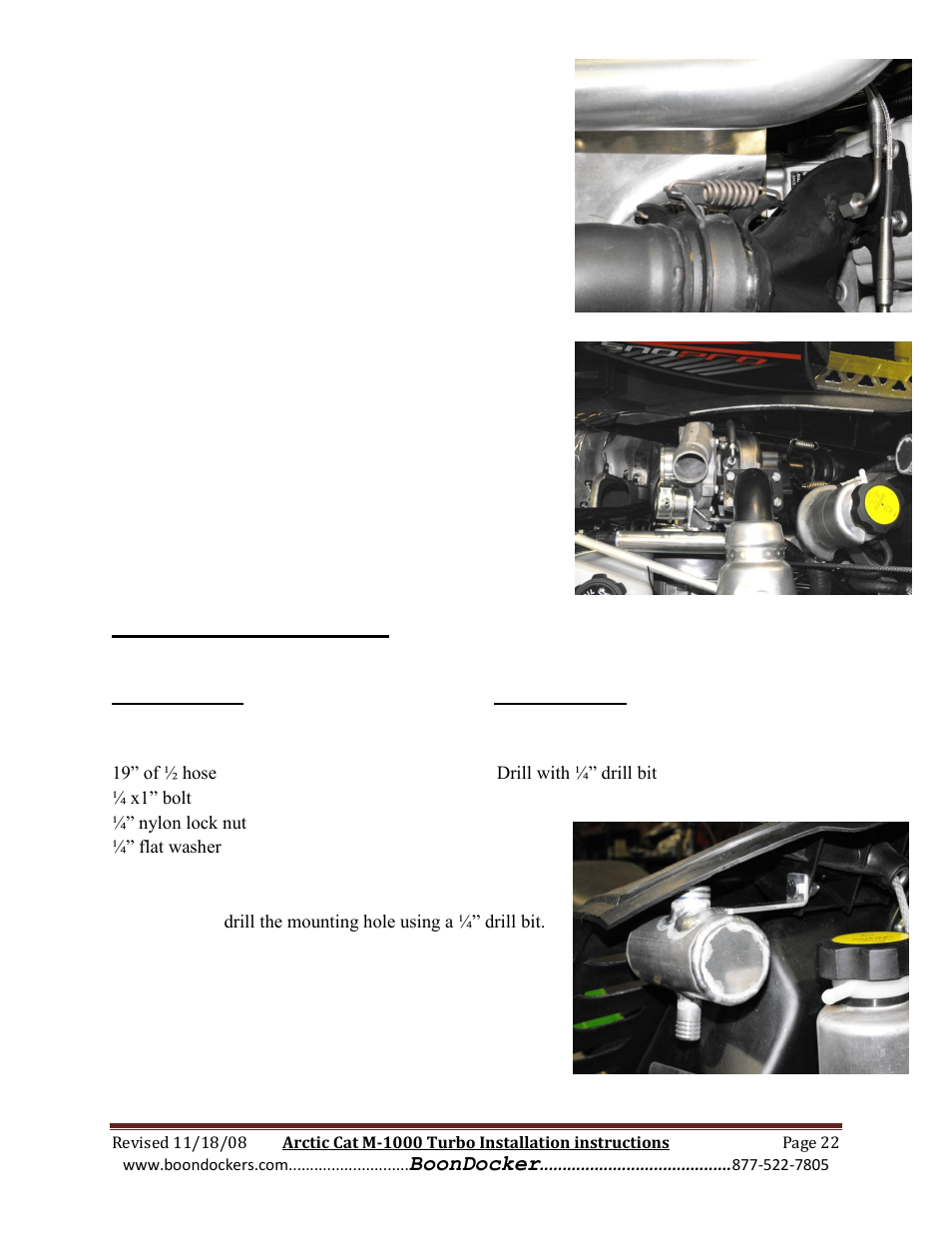 Step 14: oil catch can | BoonDocker ARCTIC CAT: M1000 Race Gas User Manual | Page 22 / 25