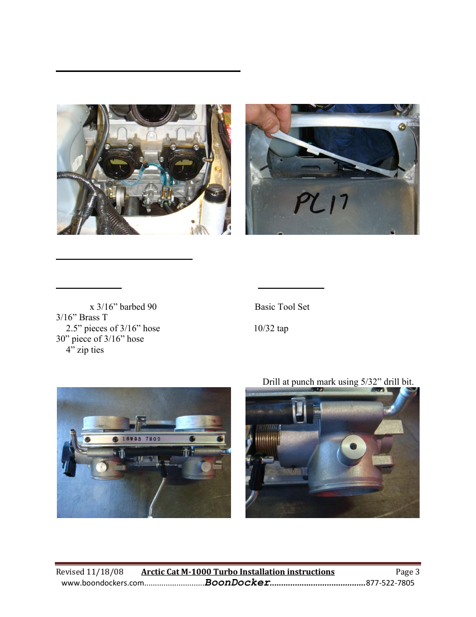 Step 1: (continued) tear down, Step 2: throttle bodies | BoonDocker ARCTIC CAT: M1000 Race Gas User Manual | Page 3 / 25