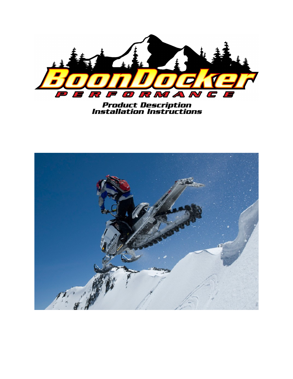 BoonDocker POLARIS: 2011-14 PRO RMK 800 Intercooled User Manual | 12 pages