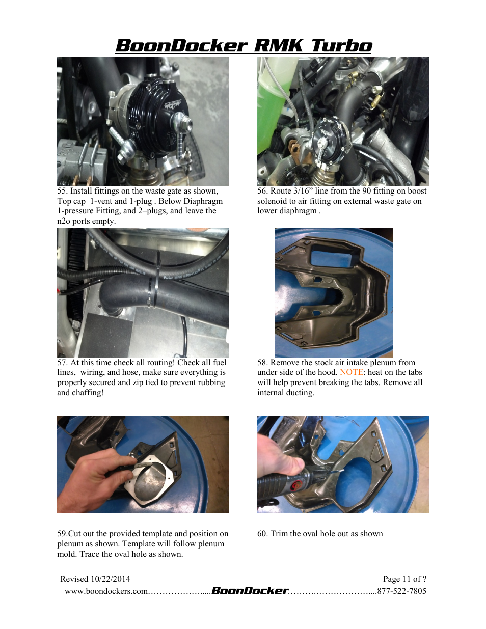 BoonDocker POLARIS: 2011-14 PRO RMK 800 Intercooled User Manual | Page 11 / 12