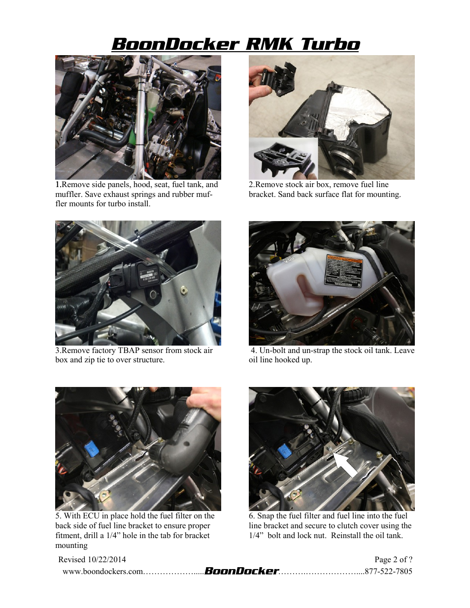 BoonDocker POLARIS: 2011-14 PRO RMK 800 Intercooled User Manual | Page 2 / 12