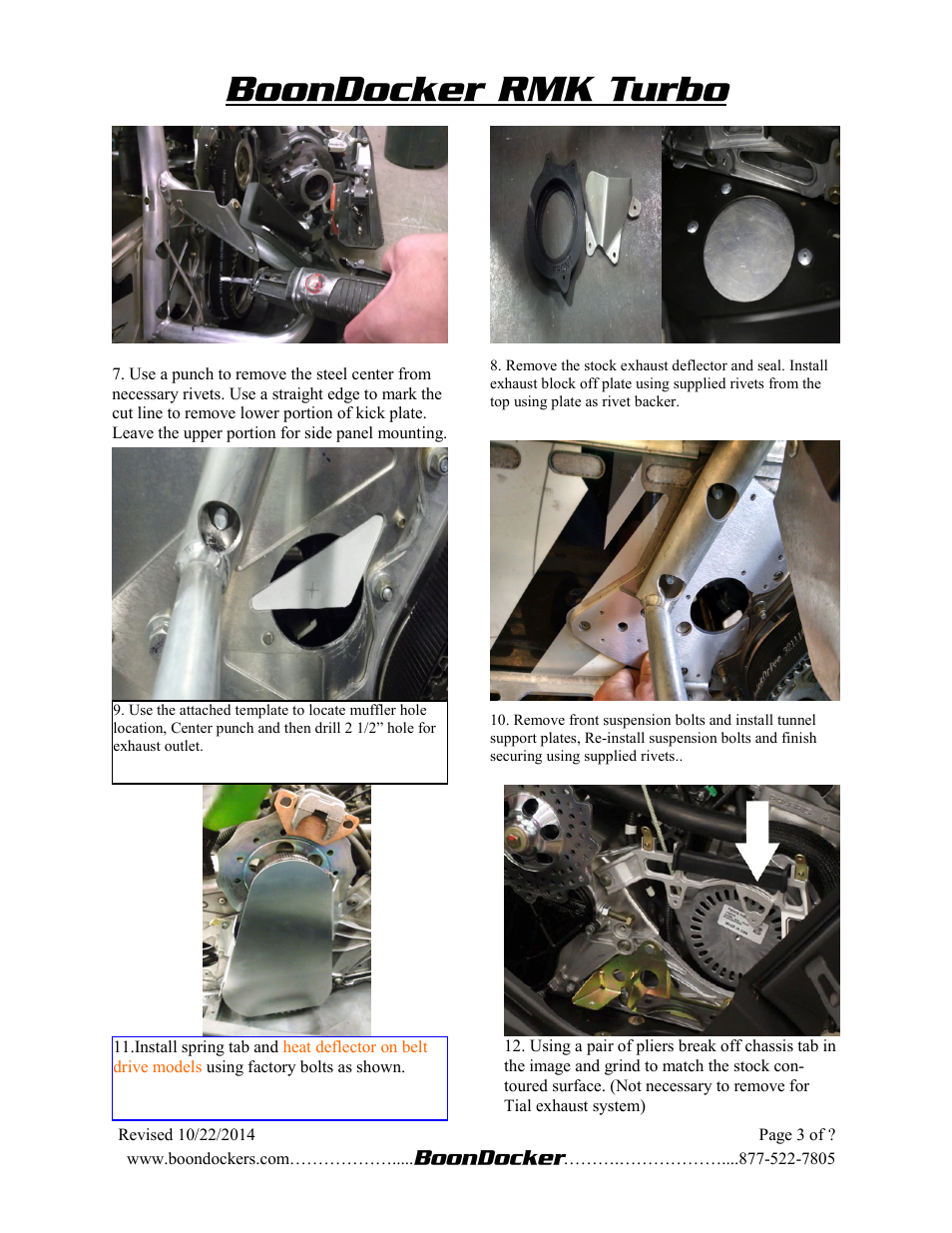 BoonDocker POLARIS: 2011-14 PRO RMK 800 Intercooled User Manual | Page 3 / 12