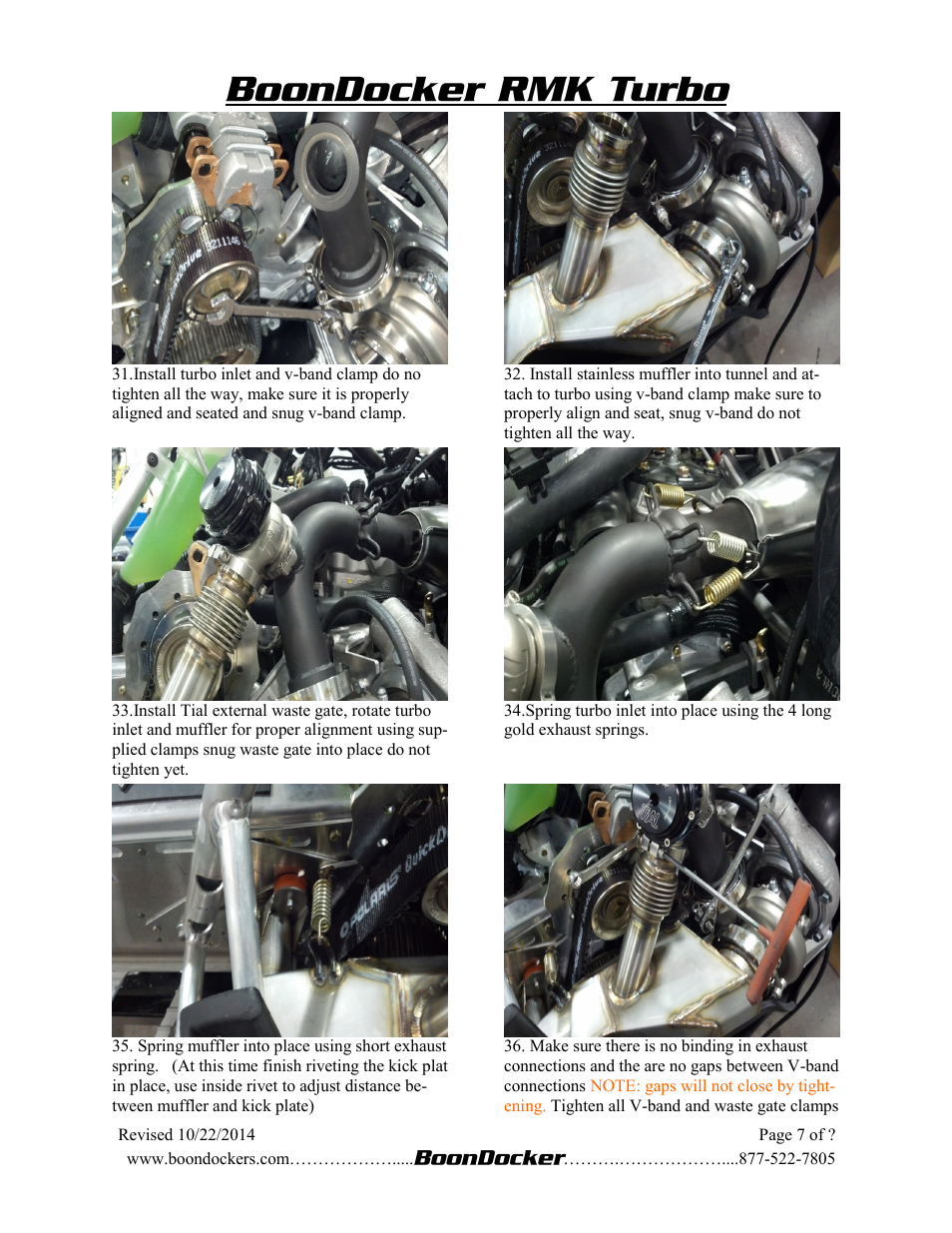 BoonDocker POLARIS: 2011-14 PRO RMK 800 Intercooled User Manual | Page 7 / 12