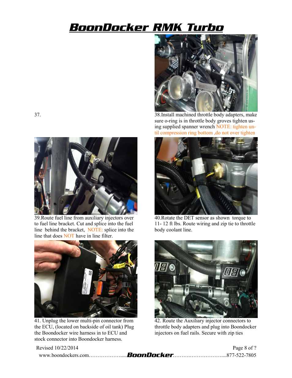 BoonDocker POLARIS: 2011-14 PRO RMK 800 Intercooled User Manual | Page 8 / 12