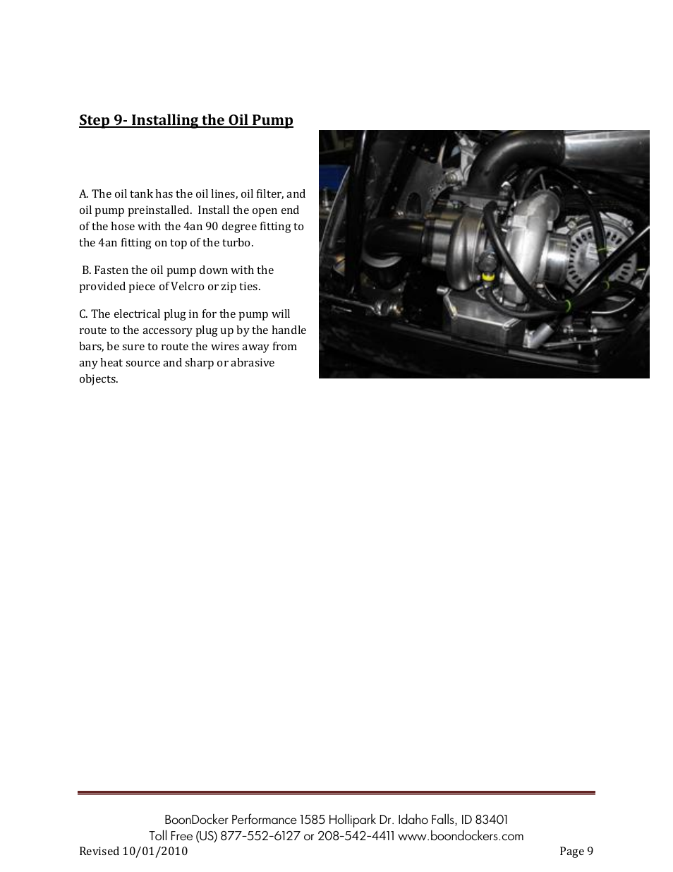 BoonDocker POLARIS: 2007-10 Dragon Pump Gas User Manual | Page 9 / 19