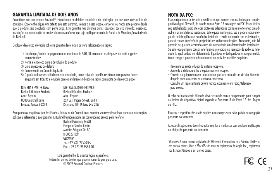 Bushnell ImageView 98-0917/04-09 User Manual | Page 37 / 38