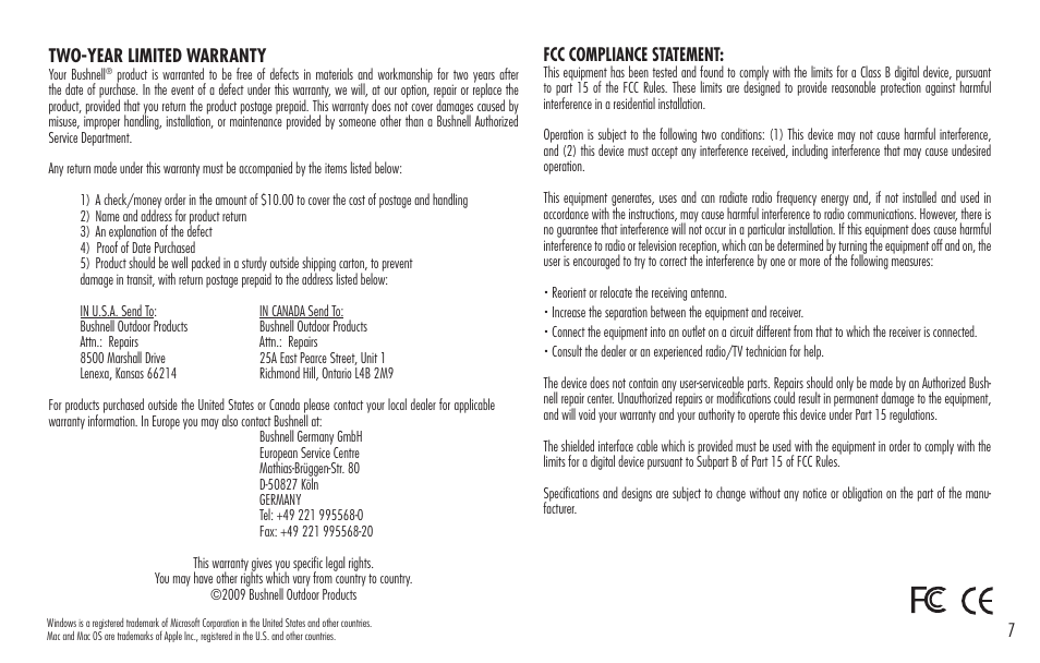 Bushnell ImageView 98-0917/04-09 User Manual | Page 7 / 38