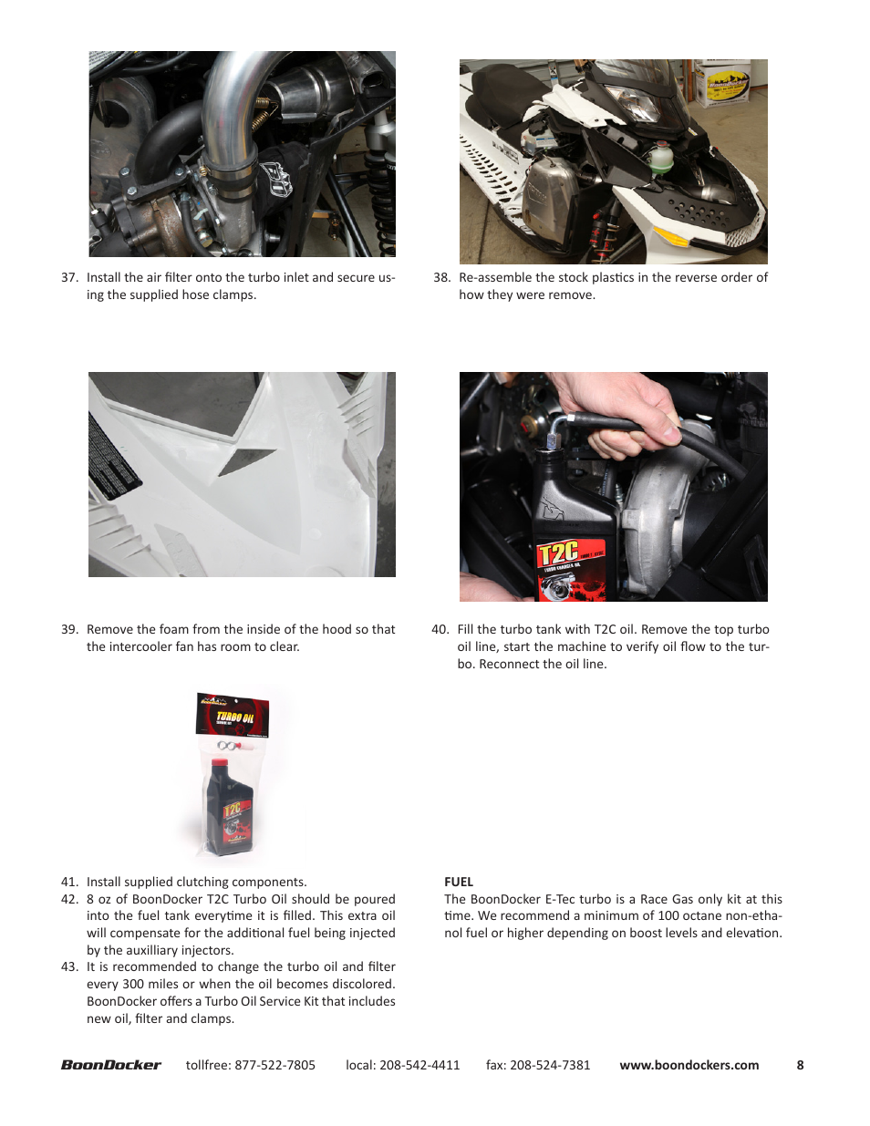 BoonDocker SKI-DOO: 2011-12 XP E-TEC 800 User Manual | Page 8 / 10