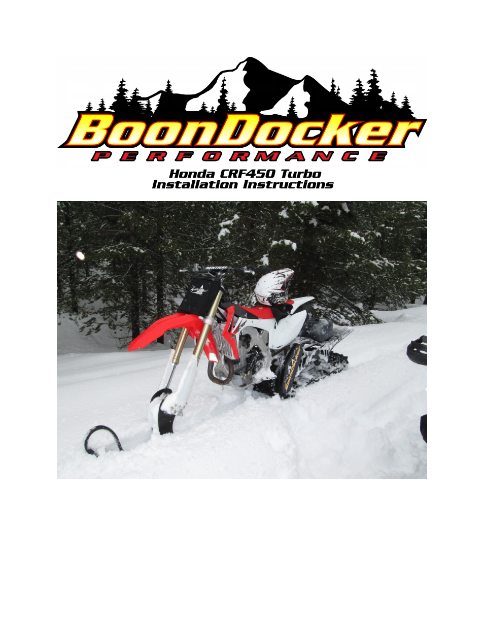 BoonDocker HONDA CRF: 450 User Manual | 5 pages