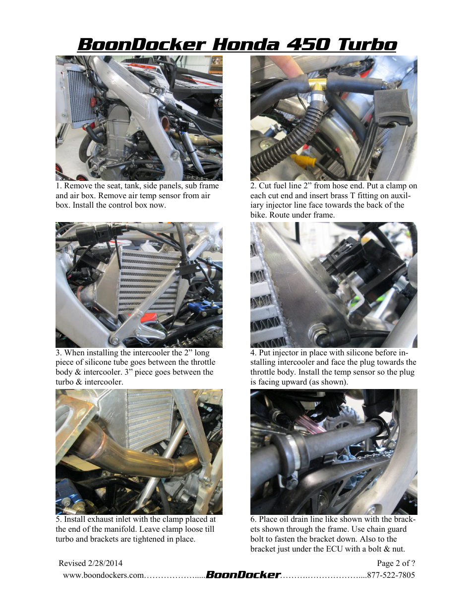 BoonDocker HONDA CRF: 450 User Manual | Page 2 / 5