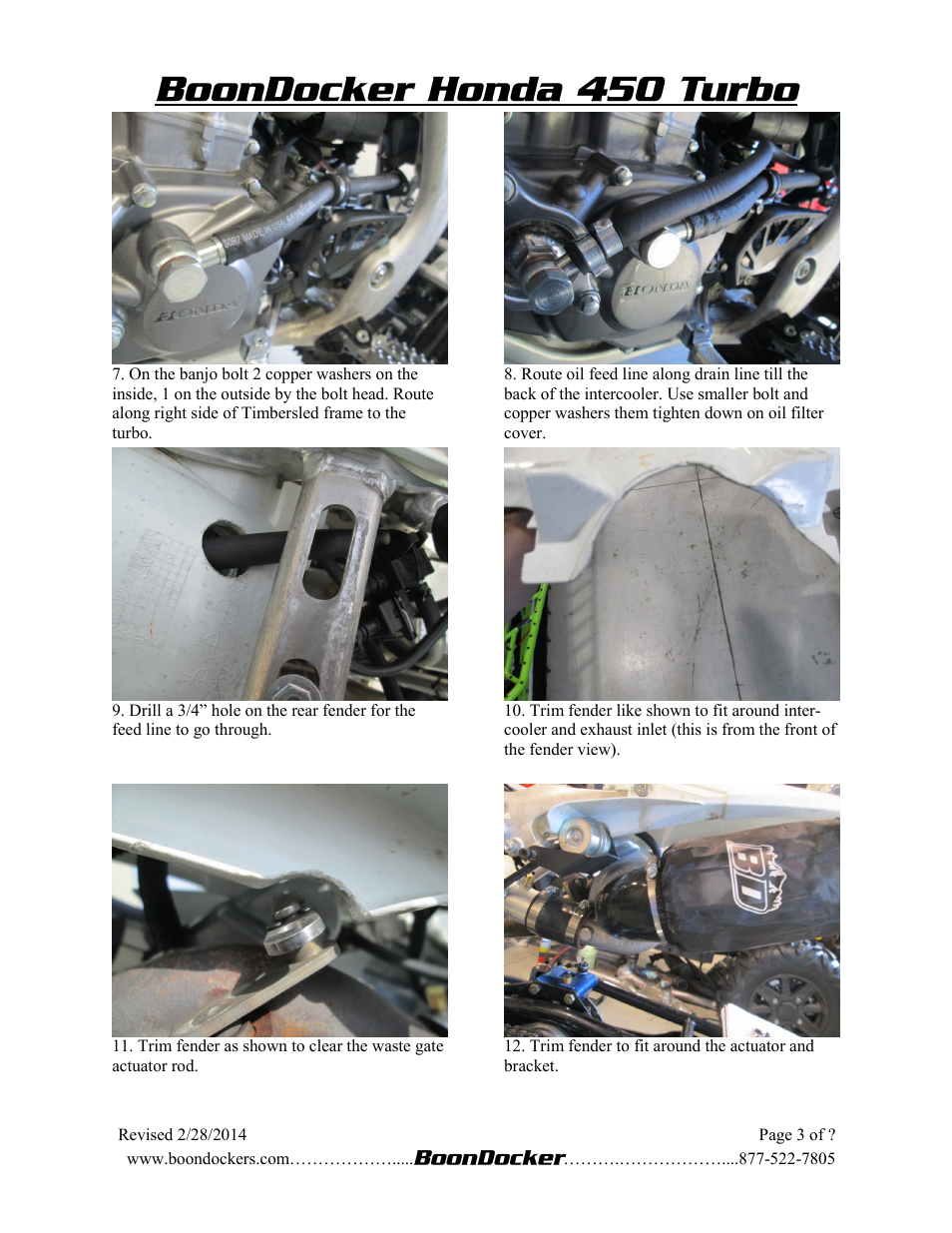 BoonDocker HONDA CRF: 450 User Manual | Page 3 / 5
