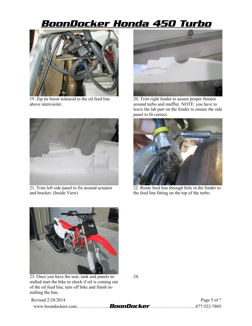 BoonDocker HONDA CRF: 450 User Manual | Page 5 / 5