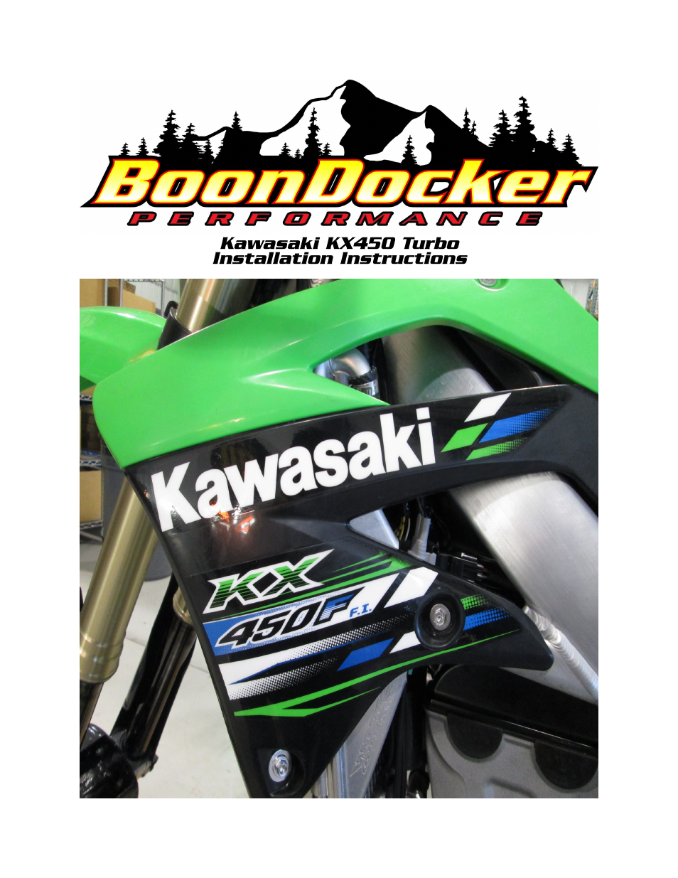 BoonDocker KAWASAKI KX: 450 User Manual | 6 pages
