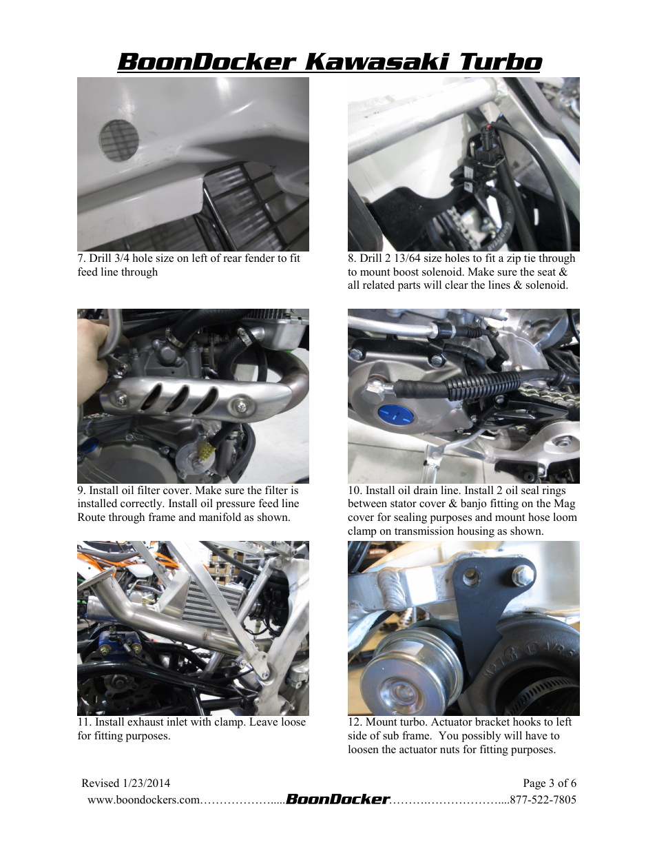 BoonDocker KAWASAKI KX: 450 User Manual | Page 3 / 6