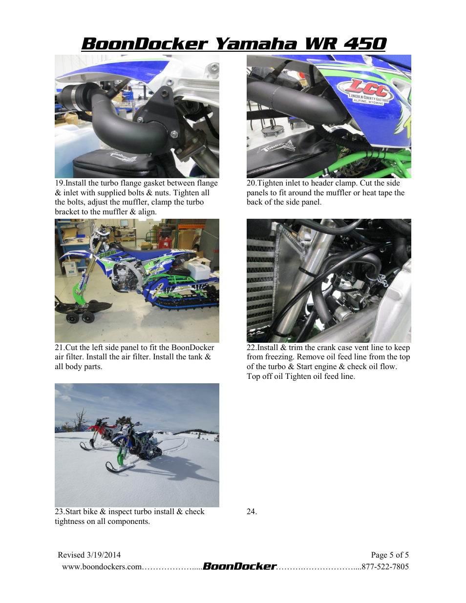 BoonDocker YAMAHA WR-F: WR450F User Manual | Page 5 / 6