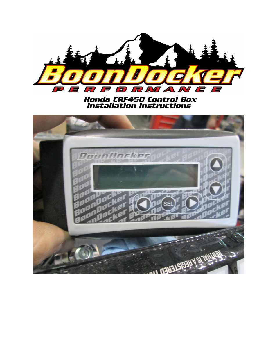BoonDocker HONDA CRF: 450 Box Installation User Manual | 5 pages