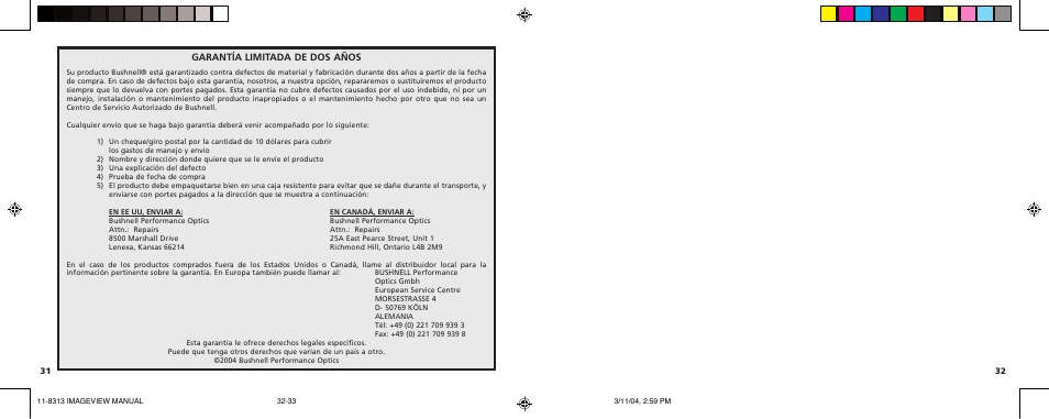 Bushnell 11-8313 User Manual | Page 17 / 33