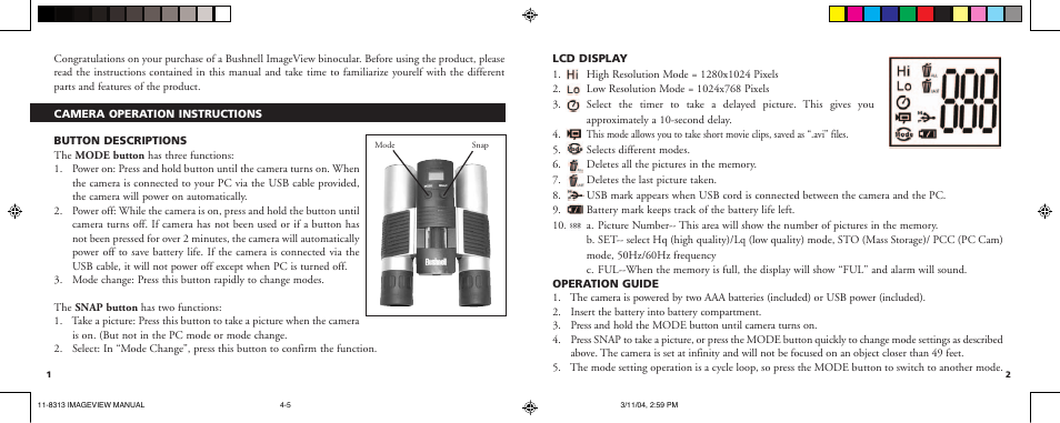 Bushnell 11-8313 User Manual | Page 3 / 33