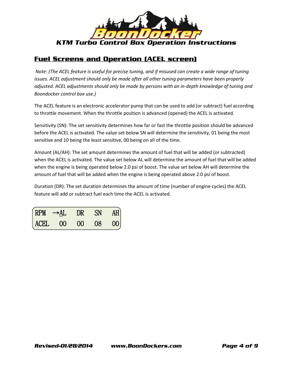 BoonDocker KTM XC-W: 450 Box Operation User Manual | Page 4 / 9