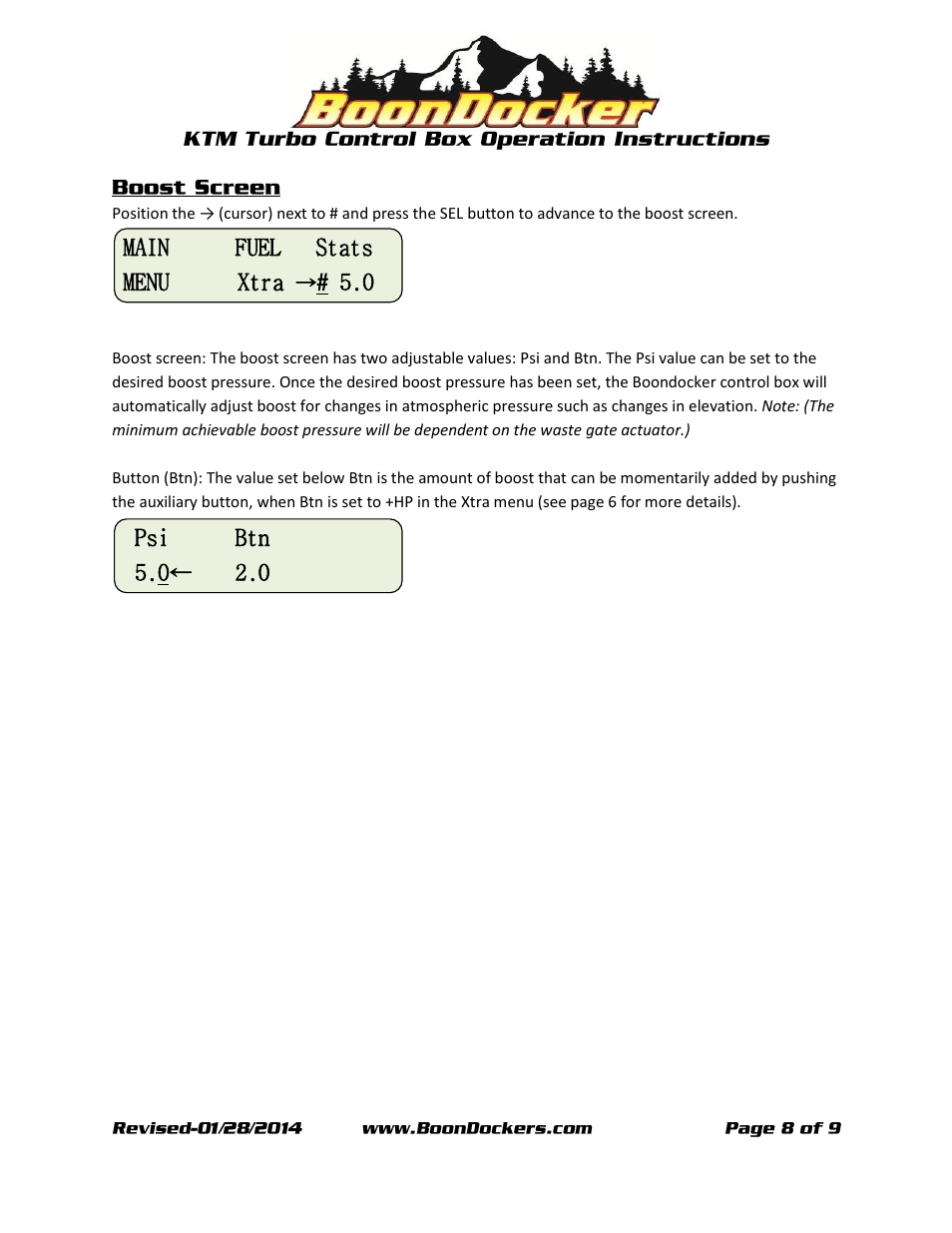 BoonDocker KTM XC-W: 450 Box Operation User Manual | Page 8 / 9