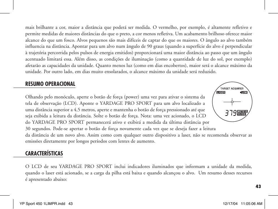 Bushnell YP SPORT 450 20-1920 User Manual | Page 45 / 52