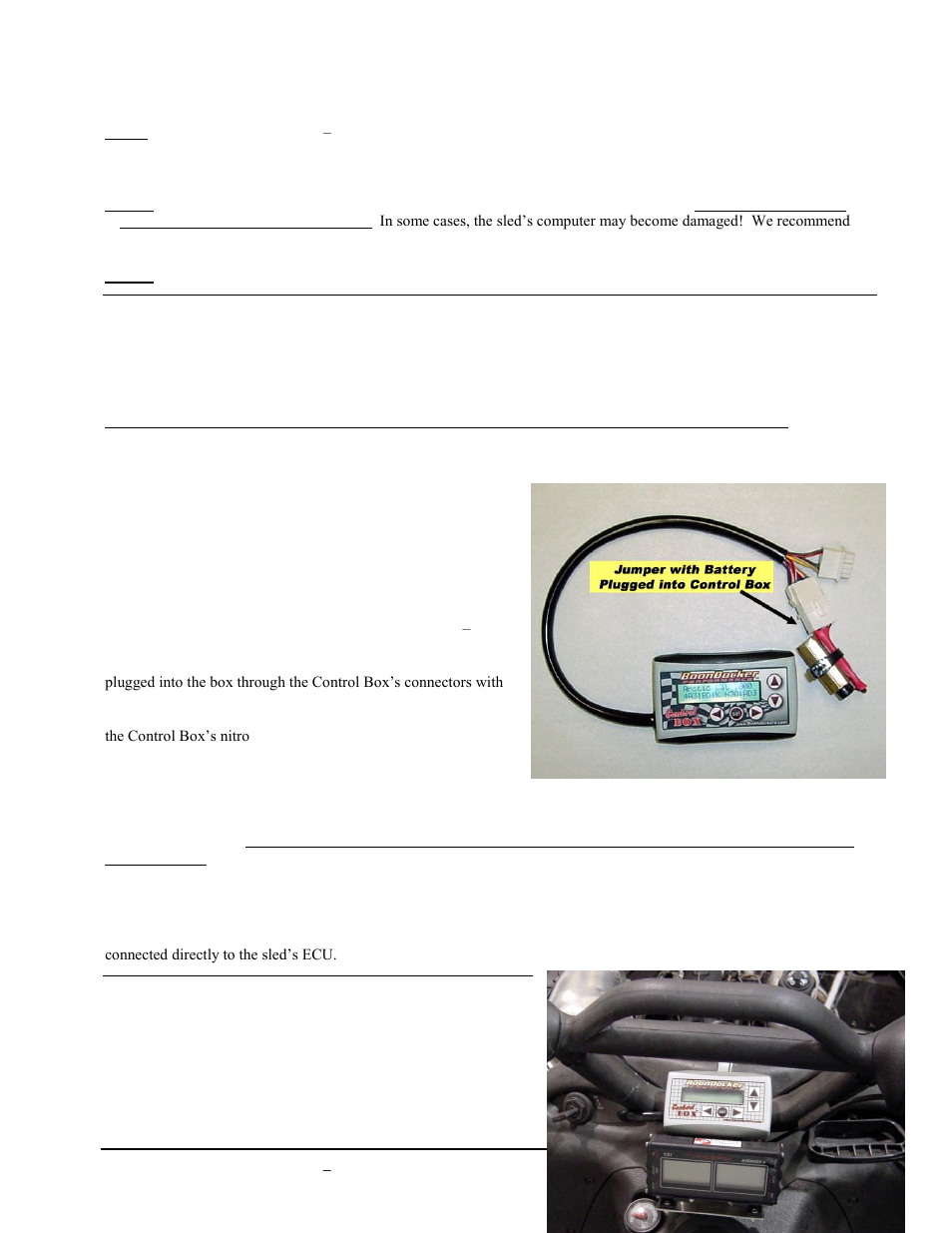 Ii. control box harness connectors, Iii. battery / jumper connector, Iv. box mounting locations | BoonDocker ARCTIC CAT: 800/1000 Turbo User Manual | Page 3 / 18