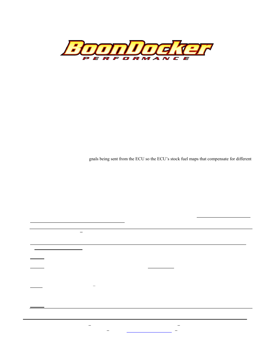 BoonDocker POLARIS: 11-12 PRO 800 Turbo 3D Tuning User Manual | 14 pages