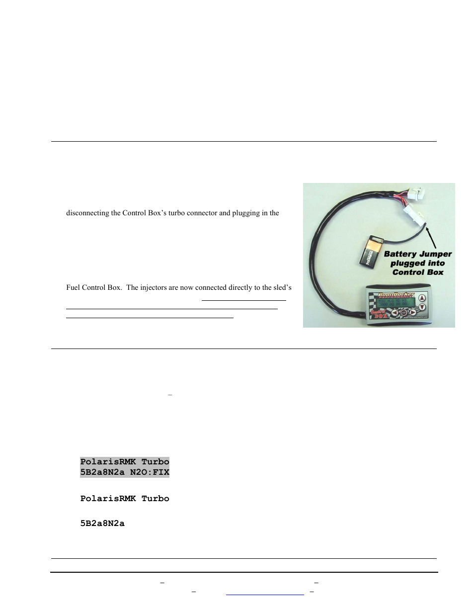 Iiv. control box mounting locations, Iv. battery / jumper connector, V. control box operation | Startup screen | BoonDocker POLARIS: 11-12 PRO 800 Turbo 3D Tuning User Manual | Page 4 / 14