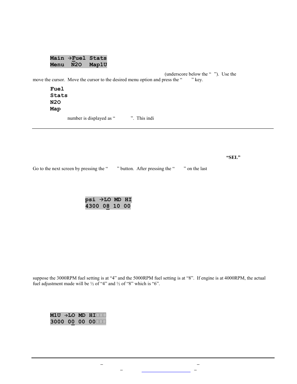 Main menu, Boost fuel adjust menus | BoonDocker POLARIS: 11-12 PRO 800 Turbo 3D Tuning User Manual | Page 5 / 14