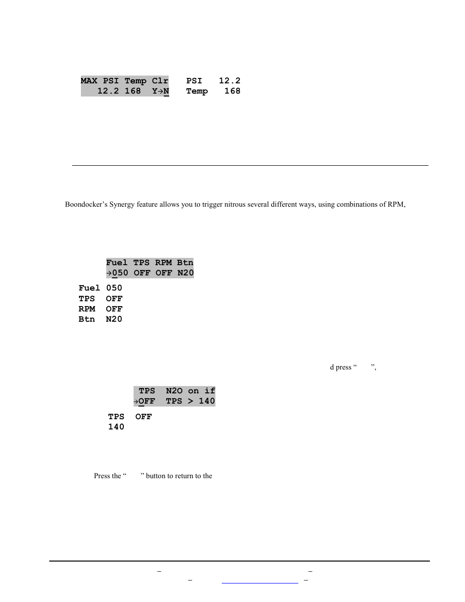 Extra menus | BoonDocker POLARIS: 11-12 PRO 800 Turbo 3D Tuning User Manual | Page 9 / 14